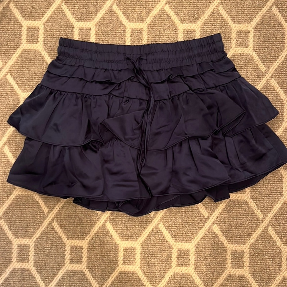 day and moon navy ruffle skort
